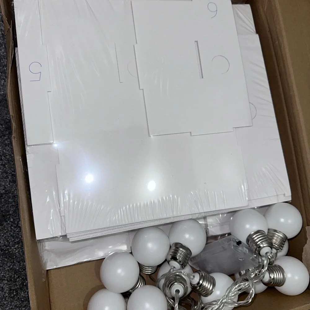 White and Silver Light Bulb Kit LETTER “A”